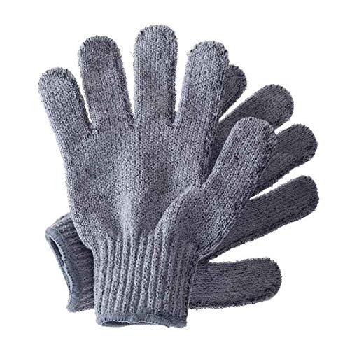 Kotomoda Sphynx - Guantes exfoliantes de baño de bambú carbonizado para gatos