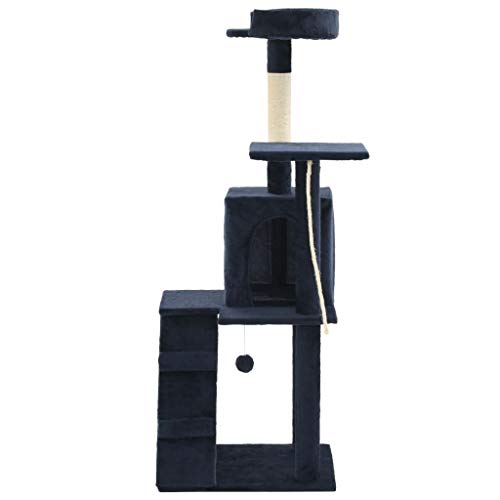 Ksodgun Rascador para Gatos con Postes rascadores de sisal Poste rascador para Gatos Muebles para Gatos Árbol trepador Grandes felinos 120 cm Azul Oscuro