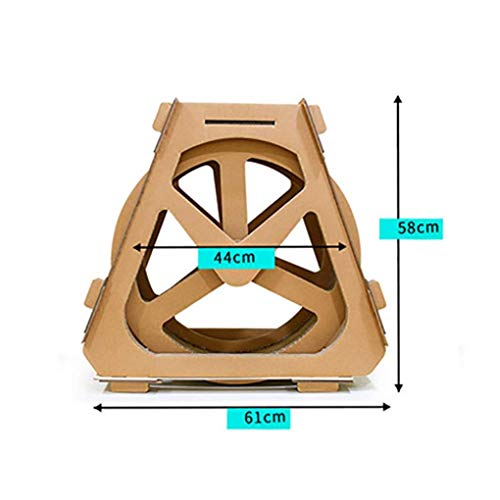 KUANDARM Cinta De Correr Corrugada para Gatos Rueda De La Fortuna Tablero para Raspar Gatos Almohadillas para Rascar Marco De Escalada para Gatos Rueda De Rotación