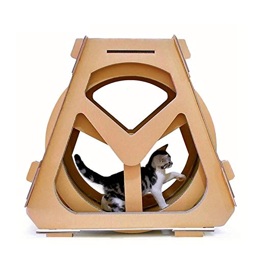 KUANDARM Cinta De Correr Corrugada para Gatos Rueda De La Fortuna Tablero para Raspar Gatos Almohadillas para Rascar Marco De Escalada para Gatos Rueda De Rotación