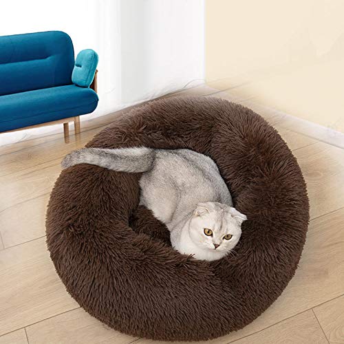 KUANDARYJ Moda Cómodo y Relajante Donut Kennel en Peluche para Perros y Gatos, Redondo, Cálido, Suave Kennel para Cachorros Comodo, 40 * 20CM