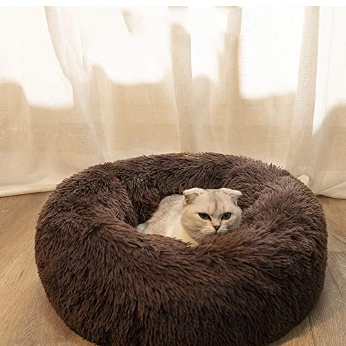 KUANDARYJ Moda Cómodo y Relajante Donut Kennel en Peluche para Perros y Gatos, Redondo, Cálido, Suave Kennel para Cachorros Comodo, 40 * 20CM