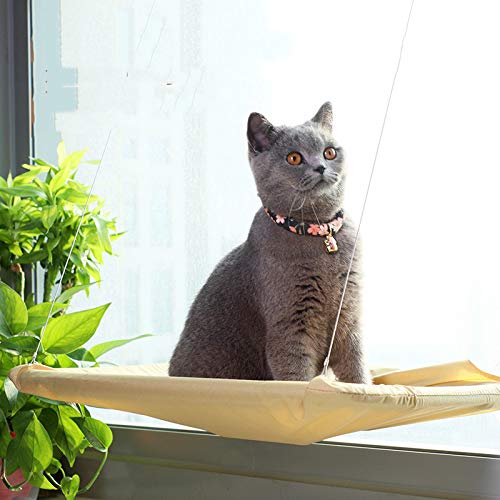 KUANDARYJ Moda Hamaca para Gato Hamaca Ventana de Gato Camas Tomar el Sol para Gato Camas para Ventanas con Ventosa hasta 15 kg Comodo