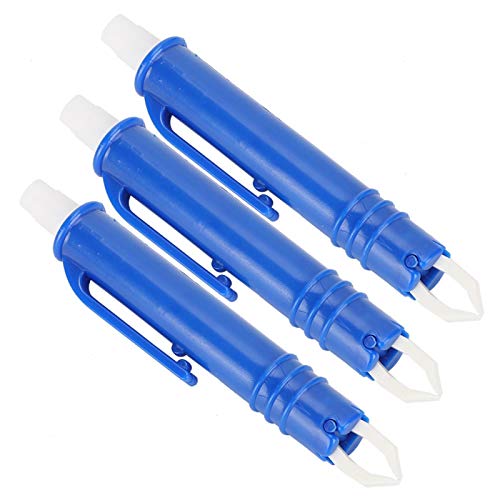 KUIDAMOS Herramienta de selección de ácaros de 3 Piezas, para Eliminar los ácaros del oído, fácil de almacenar(Pet Flea Clip Blue)