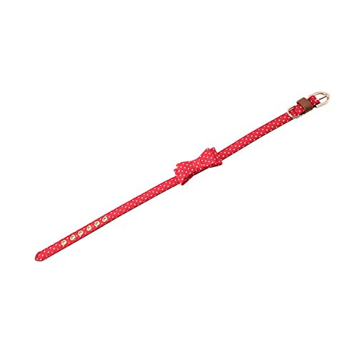 KUIDAMOS Pack Collar para Gato, Pajarita para Perro con Lunares, Collares para Mascotas para decoración navideña de Halloween, Corbatas para Mascotas para Gatos y Perros pequeños(Rojo)