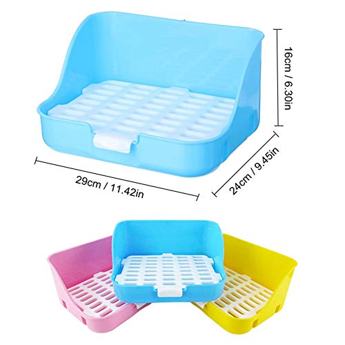 KunLS Caja De Cama De Arena De Esquina Bandeja De Arena para Animales PequeñOs Inodoro para Mascotas Entrenador De Orinal para Hurones De HáMster De Conejo Mascota Pink