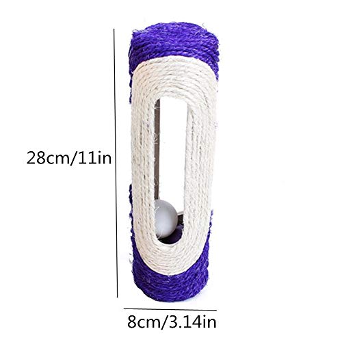 KunLS Rascadores Gato Alfombra Rascador para Gatos Rascadores De Gatos Rascador De Sisal De Tres Bolas De Campana Roller Gracioso Gato Bola De Juguete para Gatos