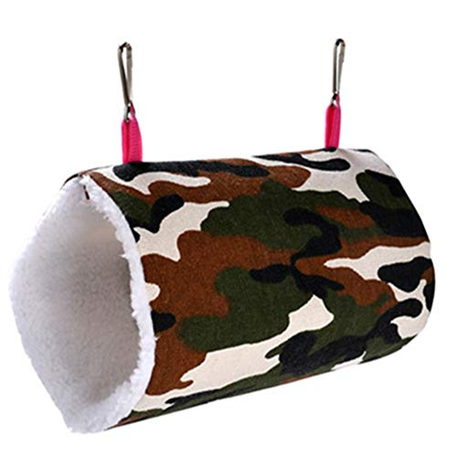 KUOZEN Cama Conejo Jaulas para Agapornis Rata Cama Redonda para Mascotas Hamaca Cálido Nido de Pájaro Guinea Cerdo Hamaca Conejo de la Cama Casa de pájaro Camouflage,s