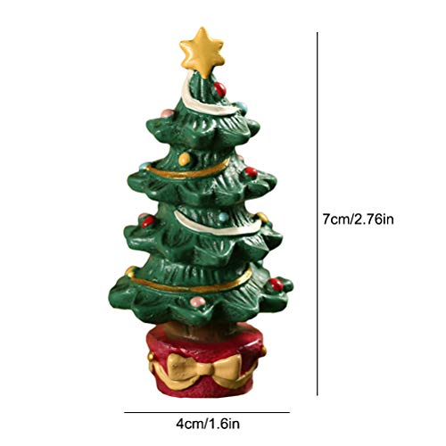 kylew Decoraciones de acuario Acuario Ornamento de resina Árbol de Navidad/Caja de regalo Ornamento de Navidad Creativo Paisajismo Decoración para Acuario Pecera Decoración (Árbol)