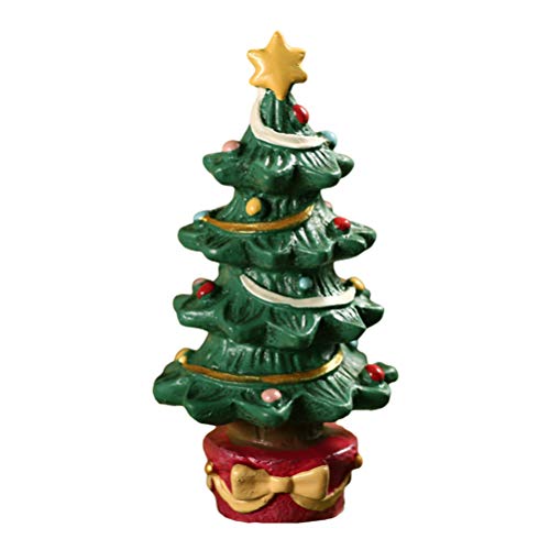 kylew Decoraciones de acuario Acuario Ornamento de resina Árbol de Navidad/Caja de regalo Ornamento de Navidad Creativo Paisajismo Decoración para Acuario Pecera Decoración (Árbol)