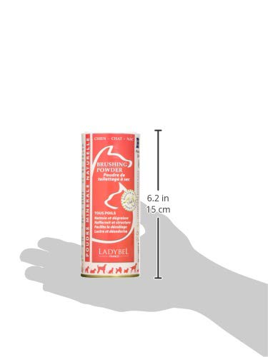 LADYBEL Brushing Powder - Champú para perros (250 g, 2 unidades)