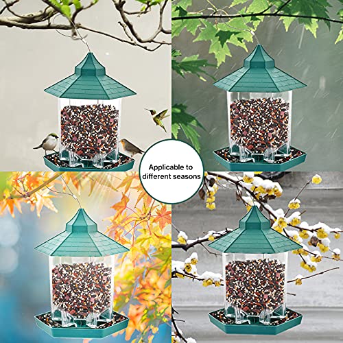 Laiashley Comedero para Pájaros, Resistente al Agua Comedero para pájaros a prueba de ardillas, Exteriores Agua Pajarera para Colgar para Colgar Pájaros Silvestres, Decoración de Jardín