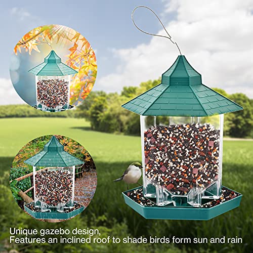 Laiashley Comedero para Pájaros, Resistente al Agua Comedero para pájaros a prueba de ardillas, Exteriores Agua Pajarera para Colgar para Colgar Pájaros Silvestres, Decoración de Jardín