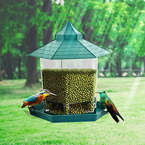 Laiashley Comedero para Pájaros, Resistente al Agua Comedero para pájaros a prueba de ardillas, Exteriores Agua Pajarera para Colgar para Colgar Pájaros Silvestres, Decoración de Jardín