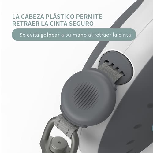 LAIKA Correa Extensible para Perros, Correa Retráctil 5M para Perros Medianos y Grandes hasta 50KG, con Costuras Reflectantes Luminosas, Dispensador de Bolsas de Excrementos y Cuerda Anti-Mordida