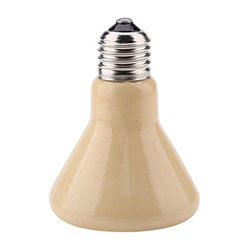 Lámpara de calefacción multifuncional, cerámica sólida Emisor de calor infrarrojo Criadora Lámparas de gallinero Bombilla Bombas de calor para reptiles Anfibios 220-230V(100W-Amarillo)