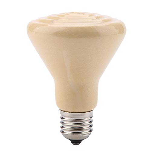 Lámpara de calefacción multifuncional, cerámica sólida Emisor de calor infrarrojo Criadora Lámparas de gallinero Bombilla Bombas de calor para reptiles Anfibios 220-230V(100W-Amarillo)