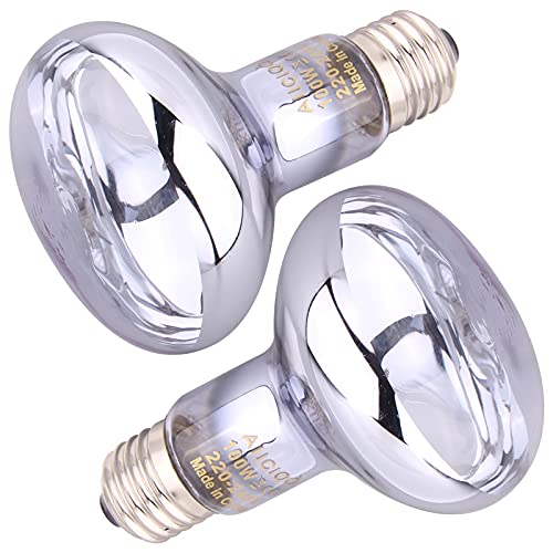Lámpara de luz diurna con espectro de calentamiento de luz natural, para reptiles y anfibios, lagartos, tortugas, serpientes, dragón, 100 W, 2 unidades, color blanco
