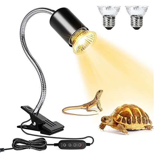 Lámpara para Tortuga - Lámpara de Calor de Reptil, UVA UVB Lampara Tortuga para Tortuga Lagartos Serpientes Camaleones(25W+50W)