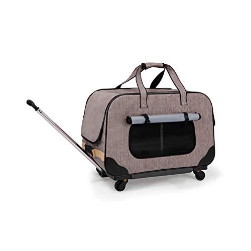 LAMZH Tres Ruedas para Gato Perro Pet Dog Trolley Bag Pet, Rolling Carrier Trolley Pet Travel Outdoor Carrier Carrito con Rueda para Mascotas Gatos Perro Cochecito Viaje Mascotas (Color : C)