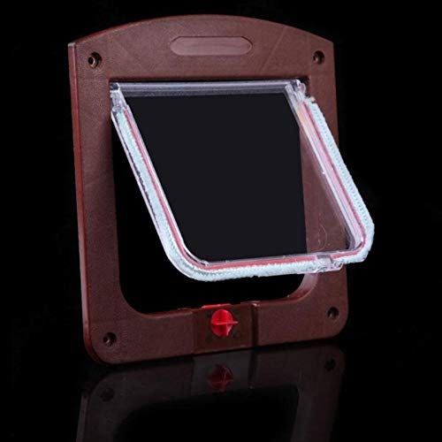 Langxing Gatito con Llave la Puerta gatera Gato del Perro de la Puerta de Seguridad Puerta abatible de plástico ABS, Puerta, Puerta de Gato Cachorro Suministros for Mascotas Perros (Color : White)
