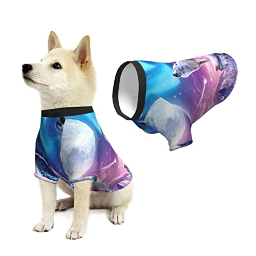 Las Mascotas Usan Sudaderas con Capucha Música Agua Fuego Chaleco de Lana elástica Sudadera con Capucha para Perros Chaqueta de Lana cálida de Invierno para Perros para Perros Grandes
