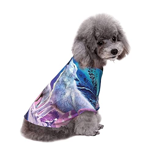 Las Mascotas Usan Sudaderas con Capucha Música Agua Fuego Chaleco de Lana elástica Sudadera con Capucha para Perros Chaqueta de Lana cálida de Invierno para Perros para Perros Grandes