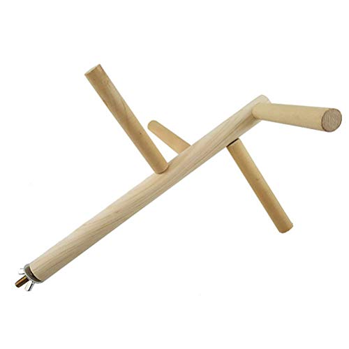 Las perchas de aves, loro soporte perchas de madera 4 capas juguete Cuidado escenario de madera perca pico garra jaula hábitats de las aves loros periquitos Cockatiel Jaula Accesorios zcaqtajro