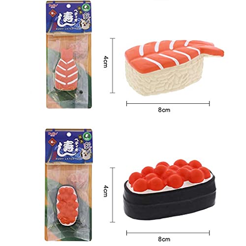 Látex Sushi Mascotas juguetes 4 piezas chirridos juguetes para perros juguetes de perro juguetes para perros para perros grandes juguetes para perros para cachorros juguetes de perrito juguetes para p