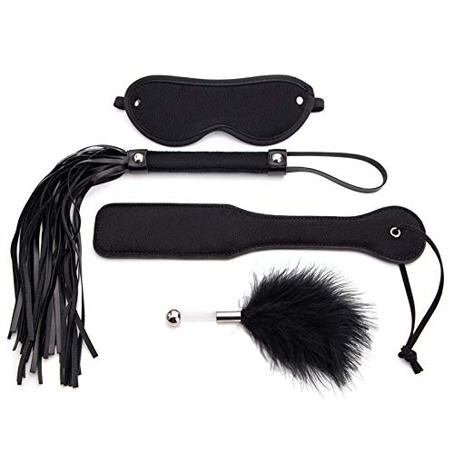 Látigo Negro de 4 Piezas para Cultivos de Cuero de Caballo para látigos de Cultivo de Caballos