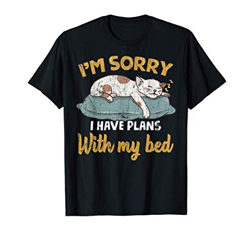 Lazy Sleepy Cat Bed ZZZ Feline Napping Camiseta