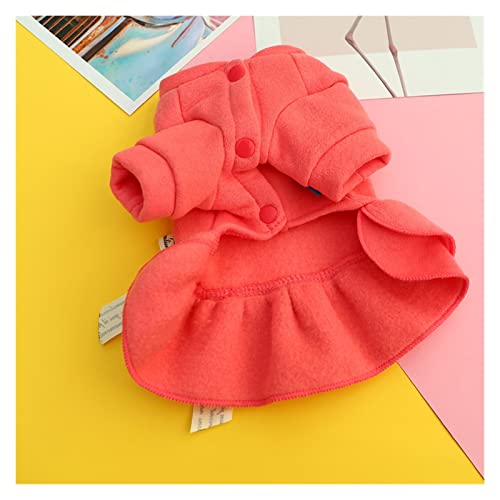 LDGR Gato de Invierno Ropa de Perro de algodón Arco Vestidos de Mascotas for Perros pequeños Gatos Chihuahua Sphynx conciso cálido Vestido de Gatito (Color : 2, Size : M.)