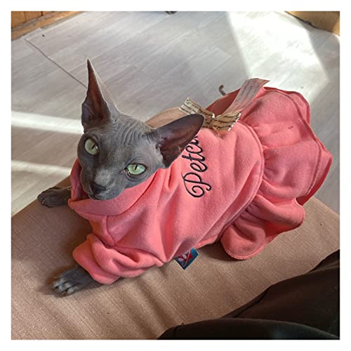 LDGR Gato de Invierno Ropa de Perro de algodón Arco Vestidos de Mascotas for Perros pequeños Gatos Chihuahua Sphynx conciso cálido Vestido de Gatito (Color : 2, Size : M.)