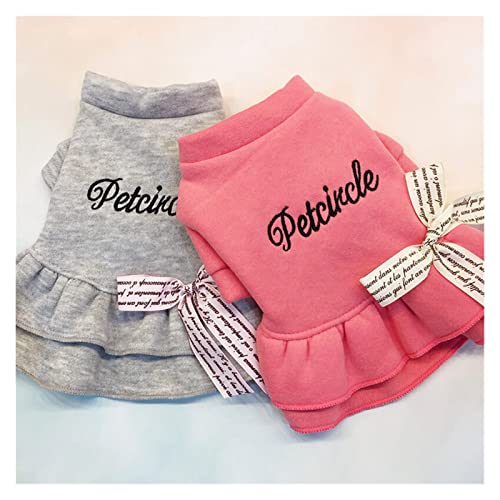 LDGR Gato de Invierno Ropa de Perro de algodón Arco Vestidos de Mascotas for Perros pequeños Gatos Chihuahua Sphynx conciso cálido Vestido de Gatito (Color : 2, Size : M.)