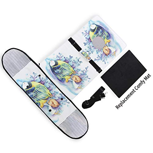 LDIYEU Pintura Chica De Pescado Portátil Gato Perro Cachorro Portador Gatito Pug Mochila Bolsa de Transporte Aerolínea aprobada Pet Carrier para al Aire Libre Viaje