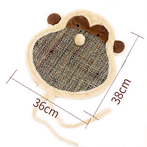 LEERAIN Tablero RasguñO Gato Gatito Toy Juguetes Garra Molienda Estera Gato Cama Moler La Pata Suministros Mascotas FormacióN Gracioso Calentar con Pelota PequeñA,Monkey