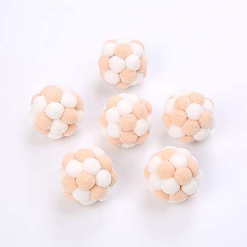 Legendog Bola De PompóN De Gato Juguete Interactivo para Gatos De Dos Colores Juguete para Gatitos Bola De Campana para Gatos Juguete para Gatos