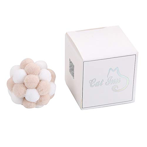 Legendog Bola De PompóN De Gato Juguete Interactivo para Gatos De Dos Colores Juguete para Gatitos Bola De Campana para Gatos Juguete para Gatos