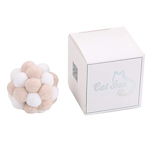 Legendog Bola De PompóN De Gato Juguete Interactivo para Gatos De Dos Colores Juguete para Gatitos Bola De Campana para Gatos Juguete para Gatos