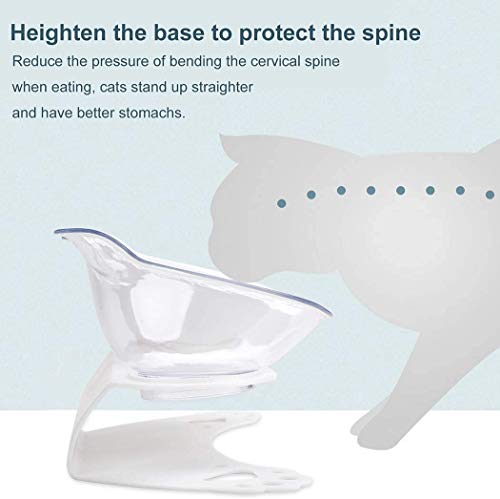 Legendog Tazones de alimentación para Gatos elevados, tazón de alimentación para Mascotas/tazón Doble para Gatos con Soporte Elevado, Antideslizante, Gatos y Perros pequeños