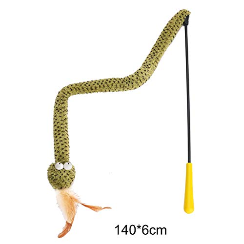 Legendog Varita De Gato De Juguete, Serpiente Interactiva, Divertida, Esponjosa, De Peluche, Varita De Juguete para Gatos De Interior, Ejercitador De Entrenamiento, Juego Seguro