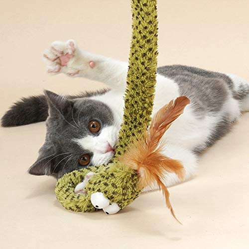Legendog Varita De Gato De Juguete, Serpiente Interactiva, Divertida, Esponjosa, De Peluche, Varita De Juguete para Gatos De Interior, Ejercitador De Entrenamiento, Juego Seguro