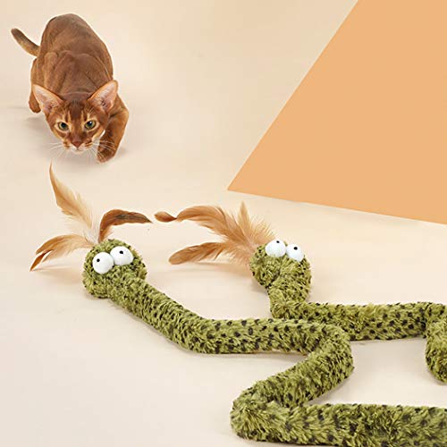 Legendog Varita De Gato De Juguete, Serpiente Interactiva, Divertida, Esponjosa, De Peluche, Varita De Juguete para Gatos De Interior, Ejercitador De Entrenamiento, Juego Seguro