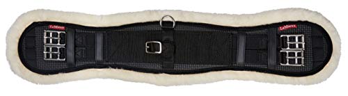 LeMieux Merino+ Integrated Mono Girth Cinchas de Doma, Unisex Adulto, Negro y Natural, 55 cm