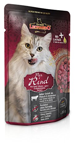 LEONARDO Busta Beef Gr. 85 Húmedo Alimento para Mascotas Artículos Gatos