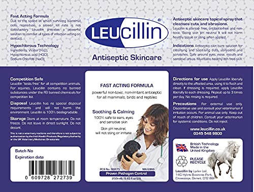 Leucillin Spray antiséptico para el cuidado de la piel 250ml
