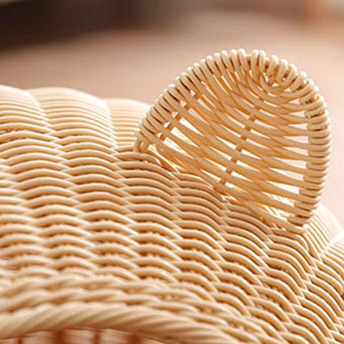 LHMYHHH Casa para Gatos pequeños Perrera para Perros, Camas para Mascotas Arena para Gatos de ratán Cuatro Estaciones General extraíble Lavable Siamés Cool Nest Summer Cat Condo,A,L