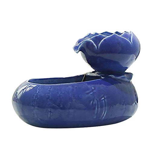 LHSJYG Bebedero Gatos,Fuente para Gatos Cat CERÁMICO Agua Fuente DE Agua Pet Pet Pet PETRÓNICA DISPENSADOR DE Agua ELÉCTRICA AUTOMÁTICO CURÁN CURÁN CURÁN CURANTE (Color : Blue)