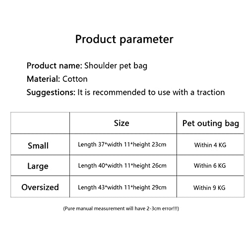 LHYKJ Pequeño Gato, Mascota, Perro, Transportador, Mochila, Paquete Frontal, Monedero, Bandolera para Cachorros, Bolsa De Viaje para Perros, Bolso para Montar Al Aire Libre,16.9 * 4.3 * 11.4in