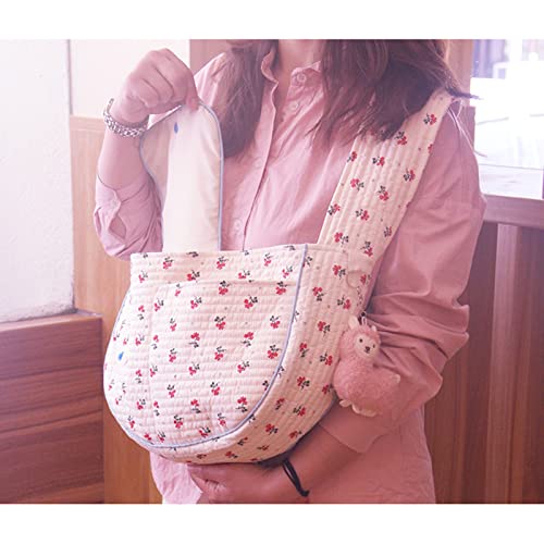 LHYKJ Pequeño Gato, Mascota, Perro, Transportador, Mochila, Paquete Frontal, Monedero, Bandolera para Cachorros, Bolsa De Viaje para Perros, Bolso para Montar Al Aire Libre,16.9 * 4.3 * 11.4in